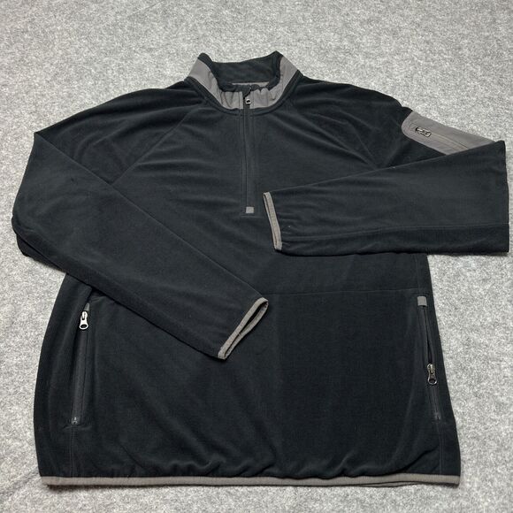 Duluth Trading 1/4 Zip Pullover Mens XL Black Outdoor Jacket Hiking Layer - Picture 1 of 9